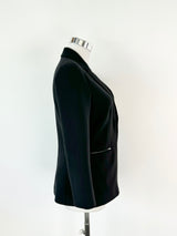 The Row Black Wool Blend Blazer - AU8/10