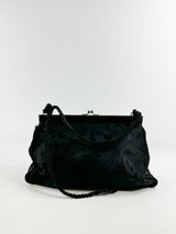 Vintage 1997 Dolce & Gabbana Black Brocade Handbag
