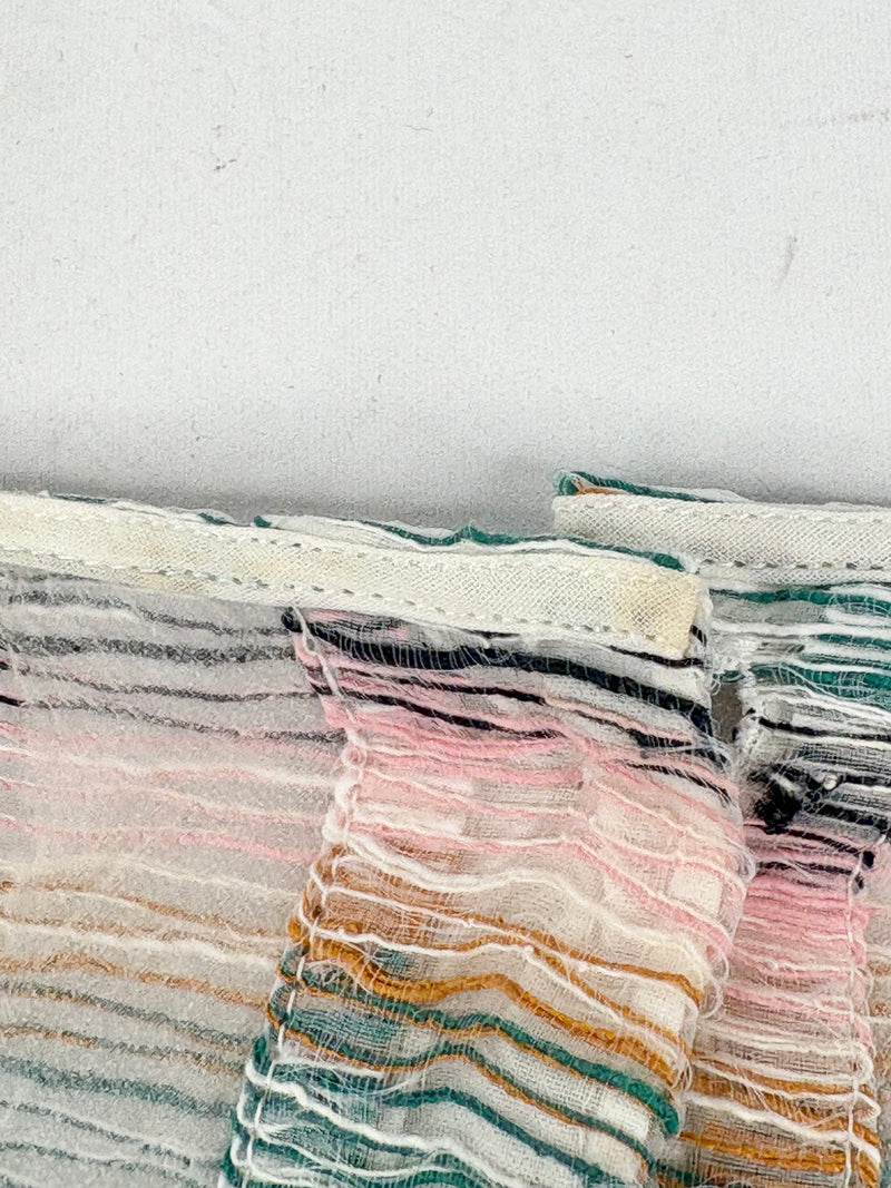 YMC London Multicolour Striped 'Perhacs' Sheer Dress - AU8
