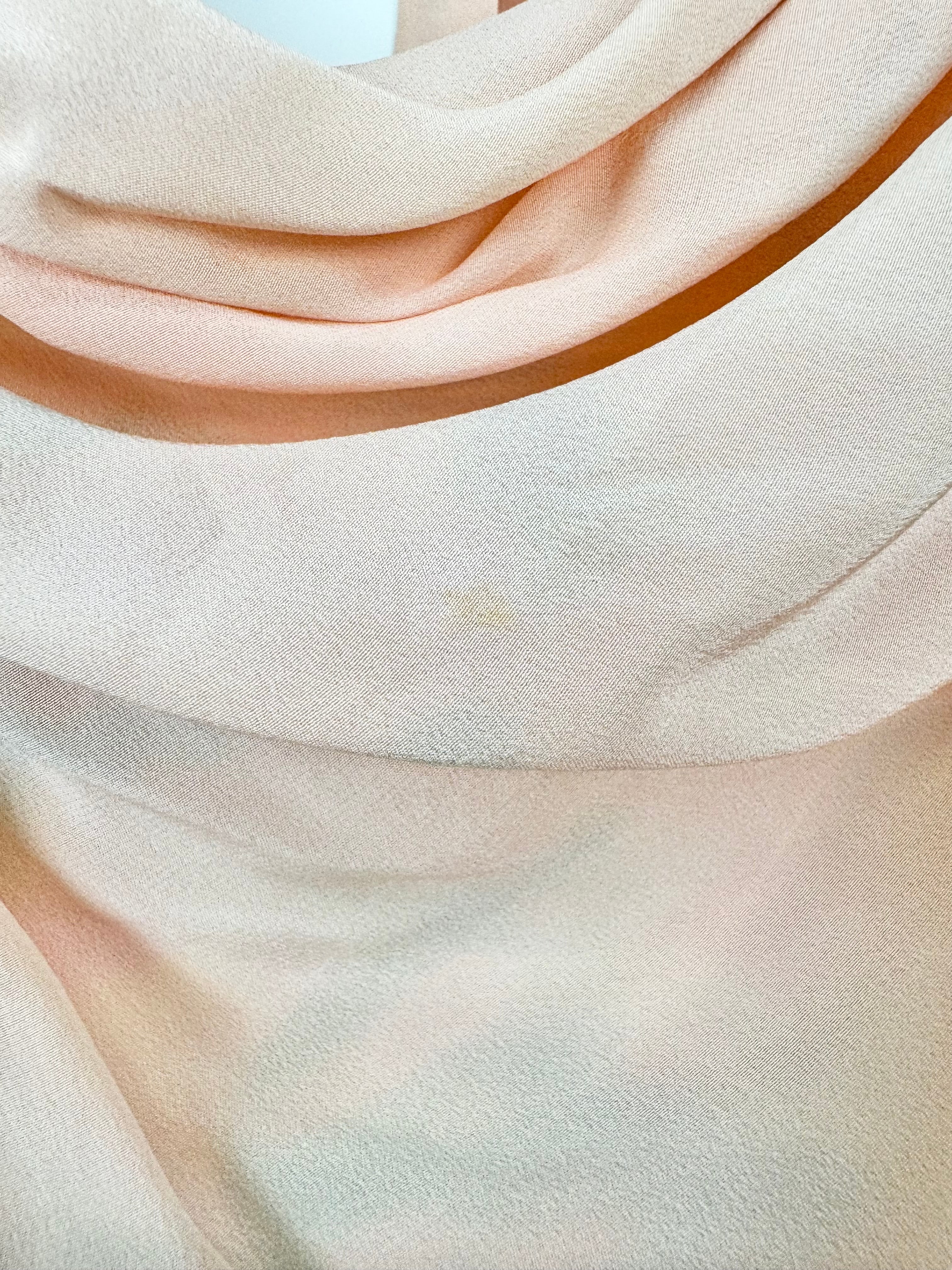 Zimmermann Pastel Peach Bias Cut Silk Cap Sleeve Dress - AU6/8