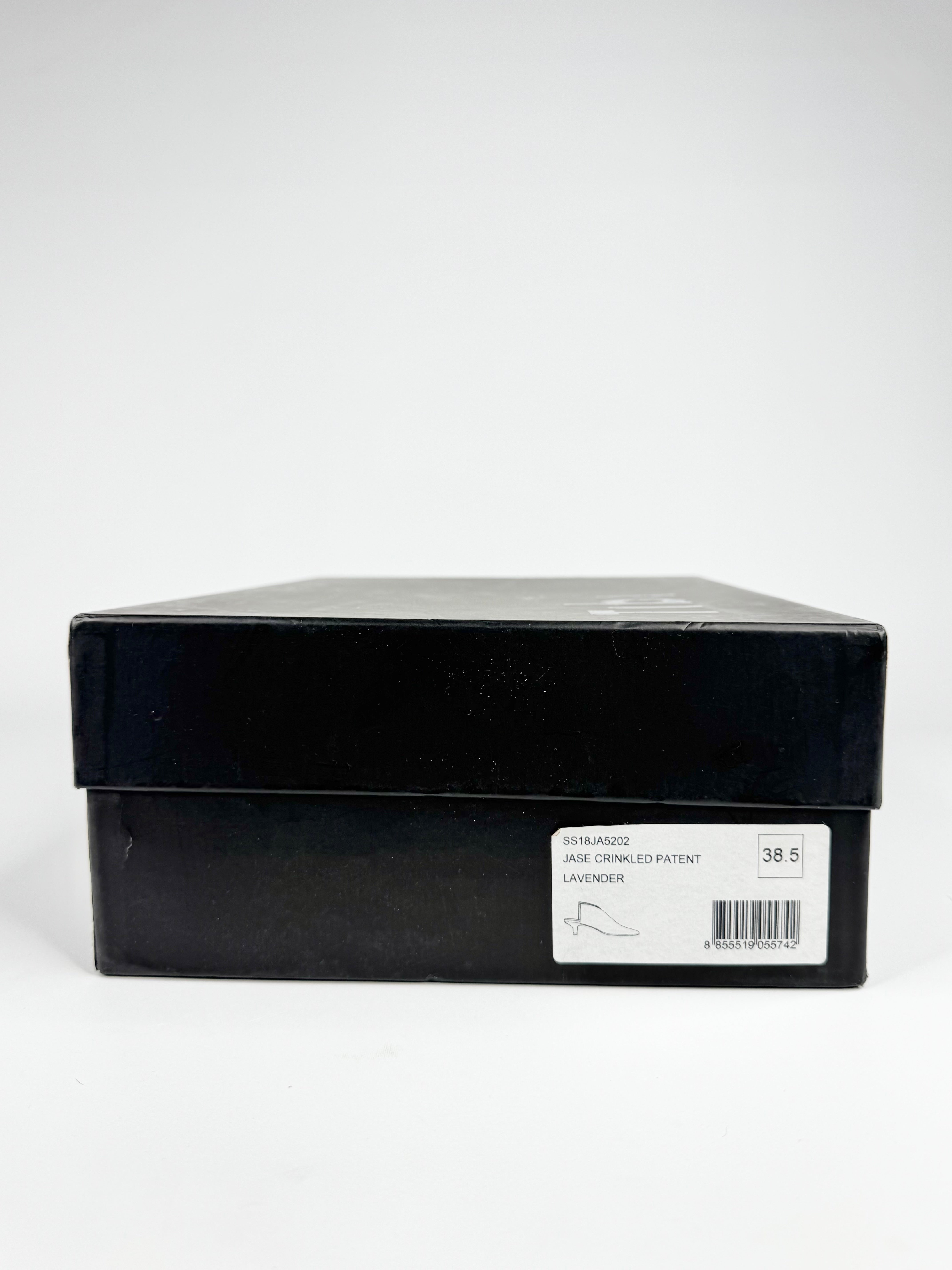 Tibi Lavender 'Jase Crinkled' Patent Leather Mules NWT - EU38.5