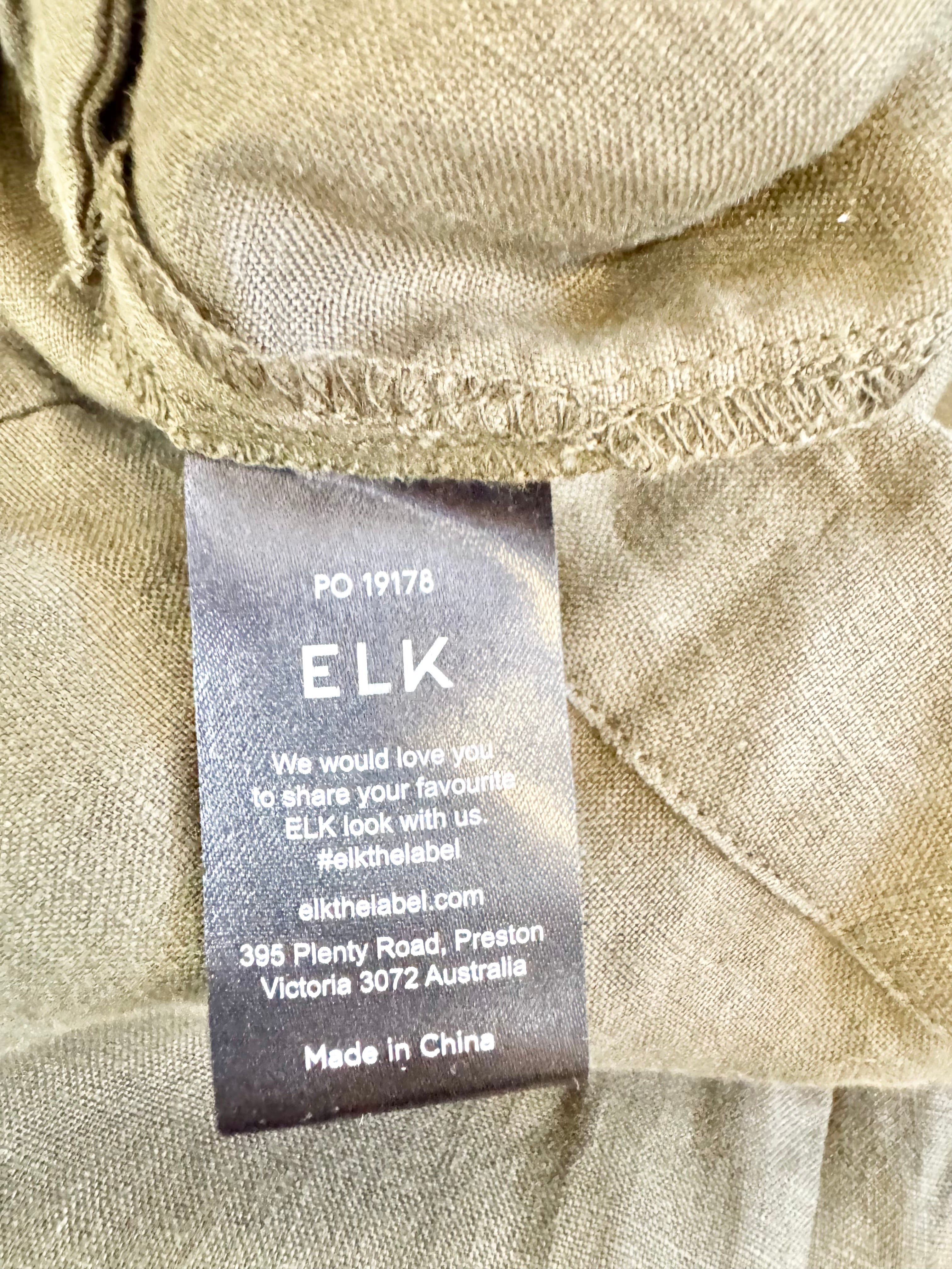 Elk Linen Olive Pants - AU18