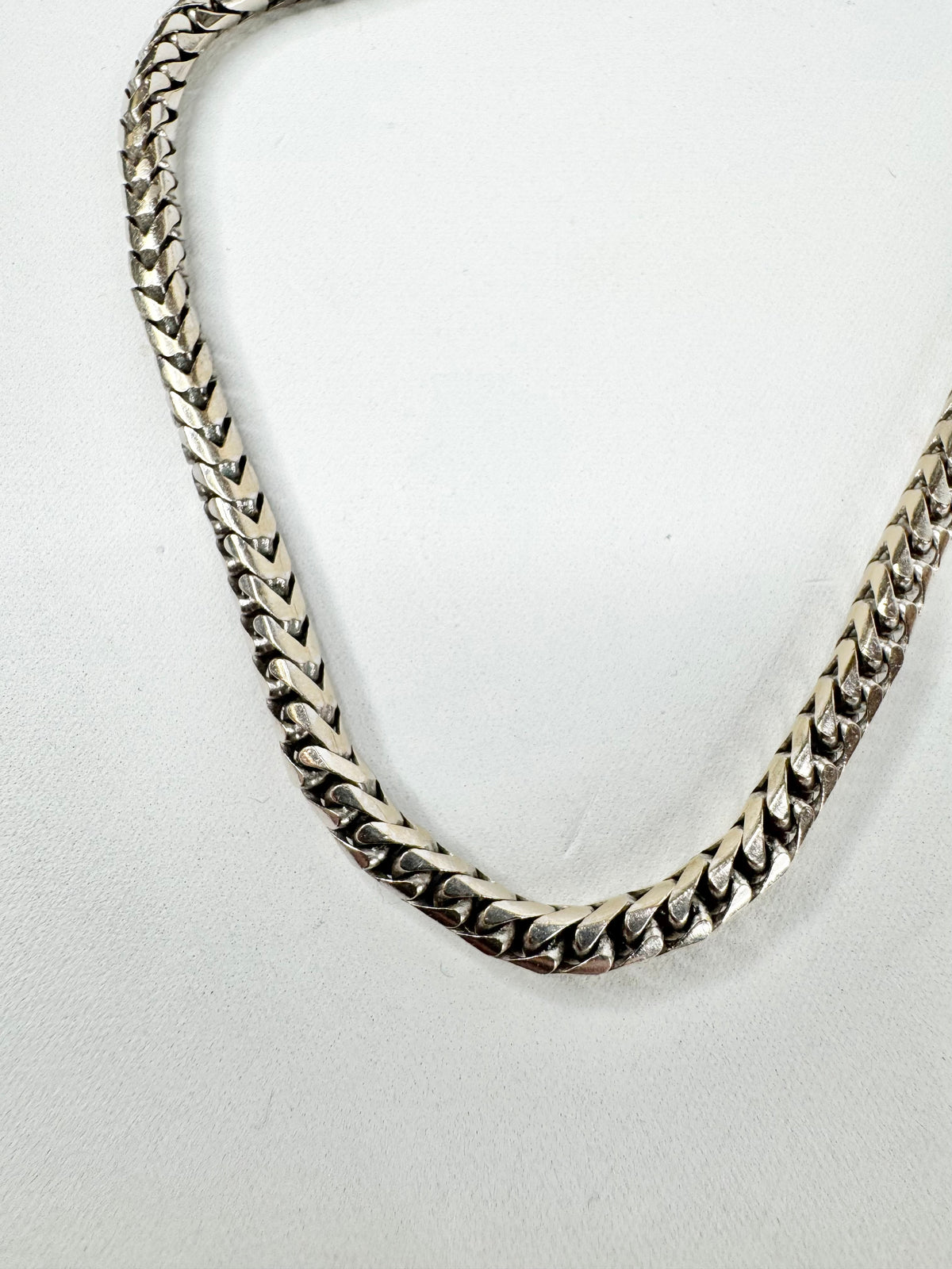 10ct White Gold Large Snake Chain Necklace