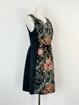 Moulinette Soeurs Black Embroidered-Pattern Midi Dress - AU6/8