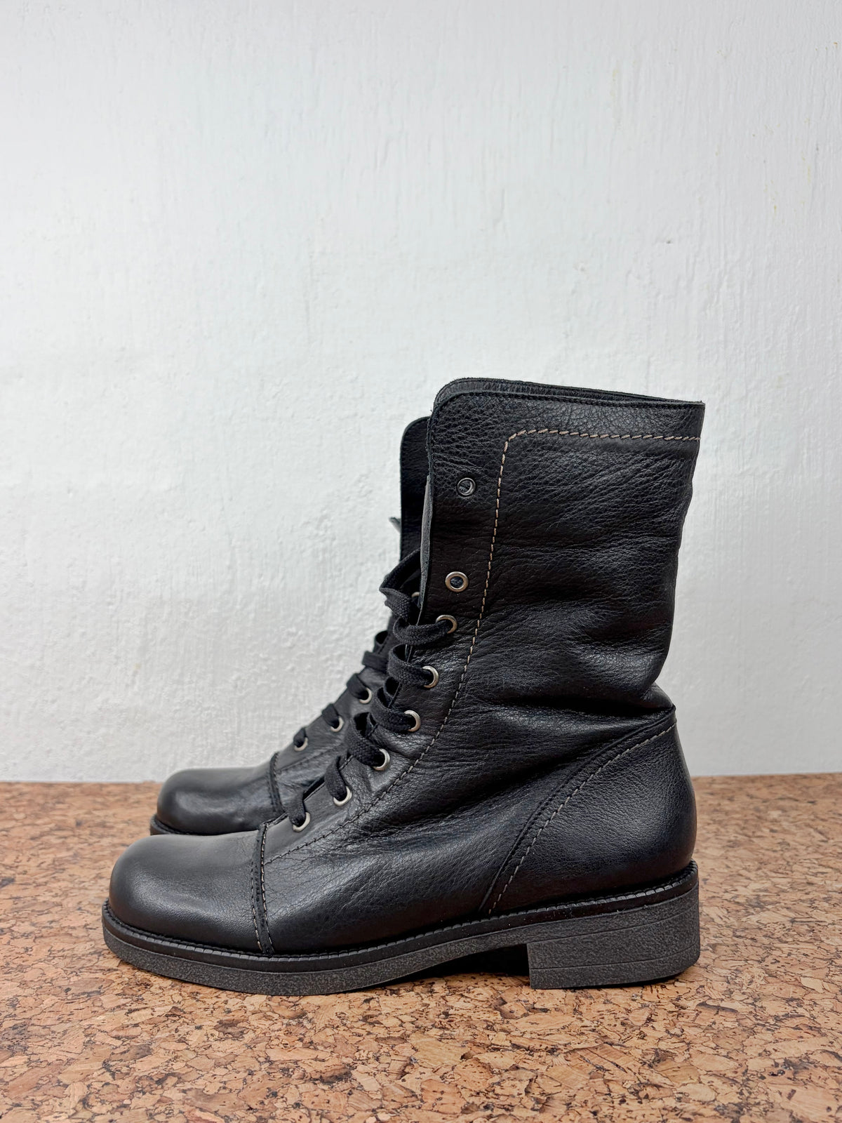 Wonders Black Fleece Lined Boots - EU38