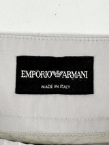 Emporio Armani Stone Grey Straight-Leg Tailored Trousers - AU10