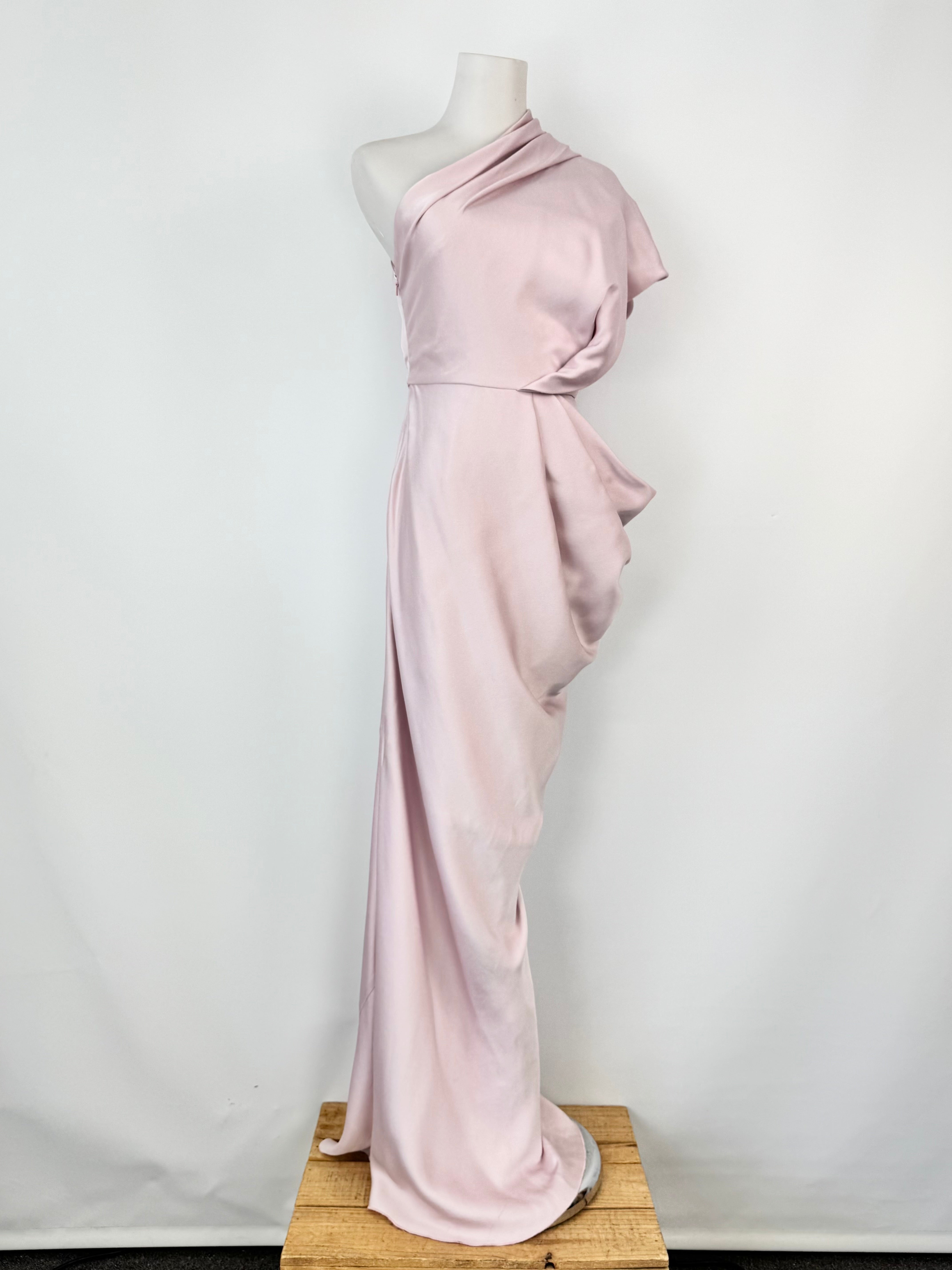 Camilla & Marc Pale Pink Off Shoulder Gown - AU8