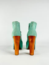 Jeffrey Campbell Seafoam Blue Lita Boots - EU36