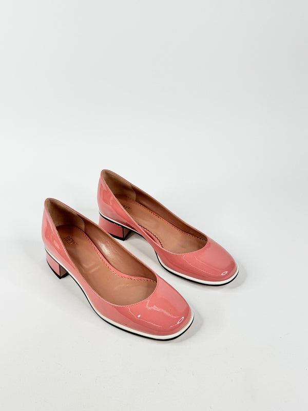 Red Valentino Rose Pink Patent Leather Pumps NWT - EU37