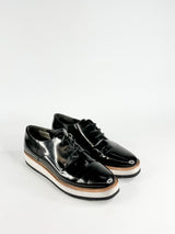 Vince Black Leather 'Reed' Lace Ups - EU38