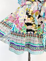 Camilla Silk Floral & Stripe Patterned Playsuit - AU12