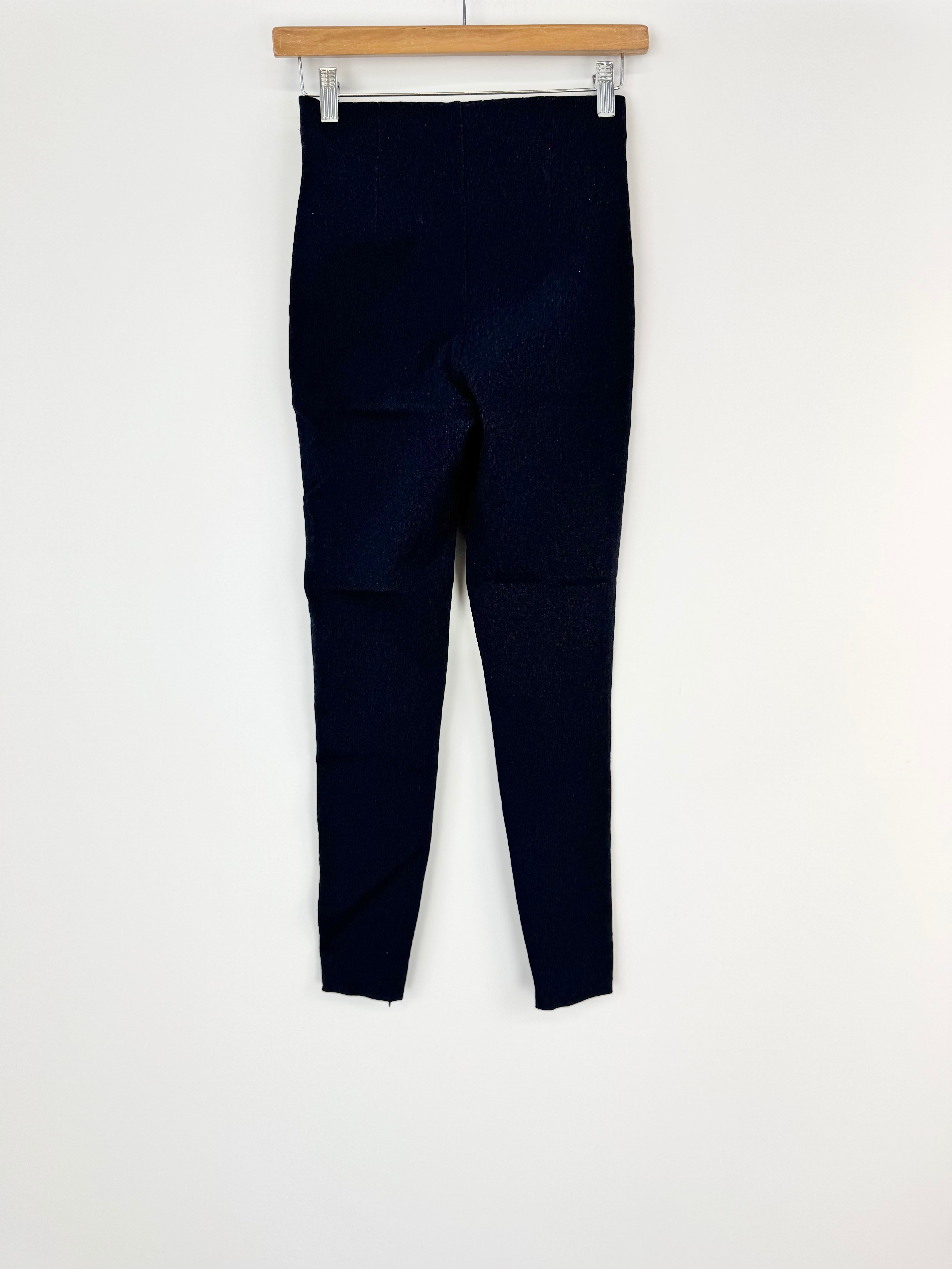 Scanlan Theodore Navy High Waisted Stretch Slacks - AU6/8