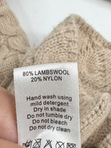 Hoss Beige Wool-Blend Knitted Cardigan - AU10/12