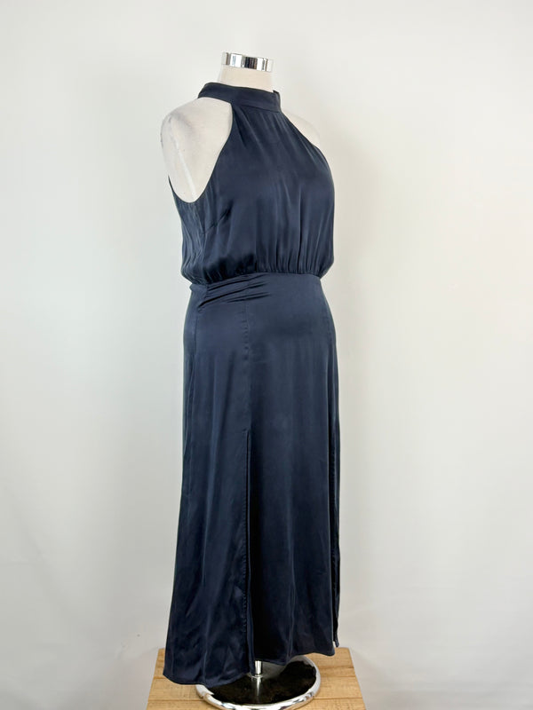 Zimmermann Midnight Blue Silk Halter-Neck Gown - AU14