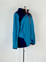 Kathmandu Navy Blue & Teal Escarpar Hiking Hoodie - L