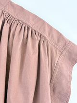 Oroton Chocolate Brown Boxy-Fit Blouse - AU6