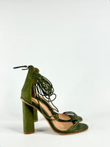 Alias Mae Crocodile Green Leather Pumps - EU39