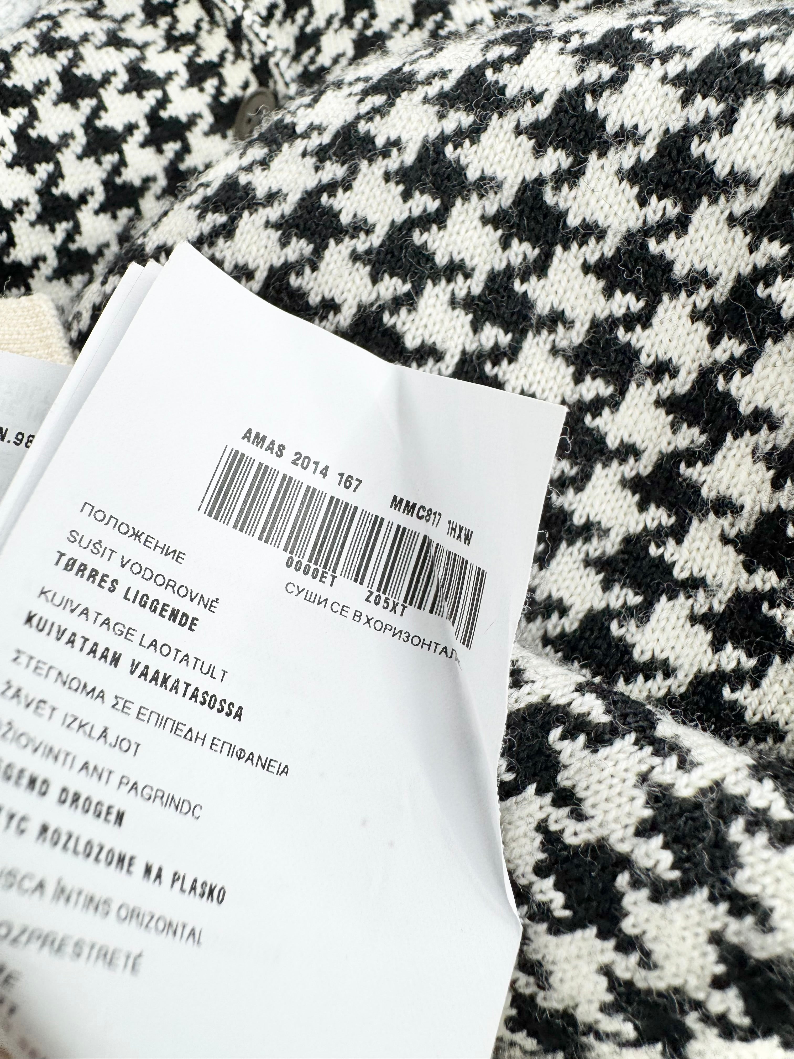 Miu Miu Black and Cream Houndstooth Cardigan - AU12