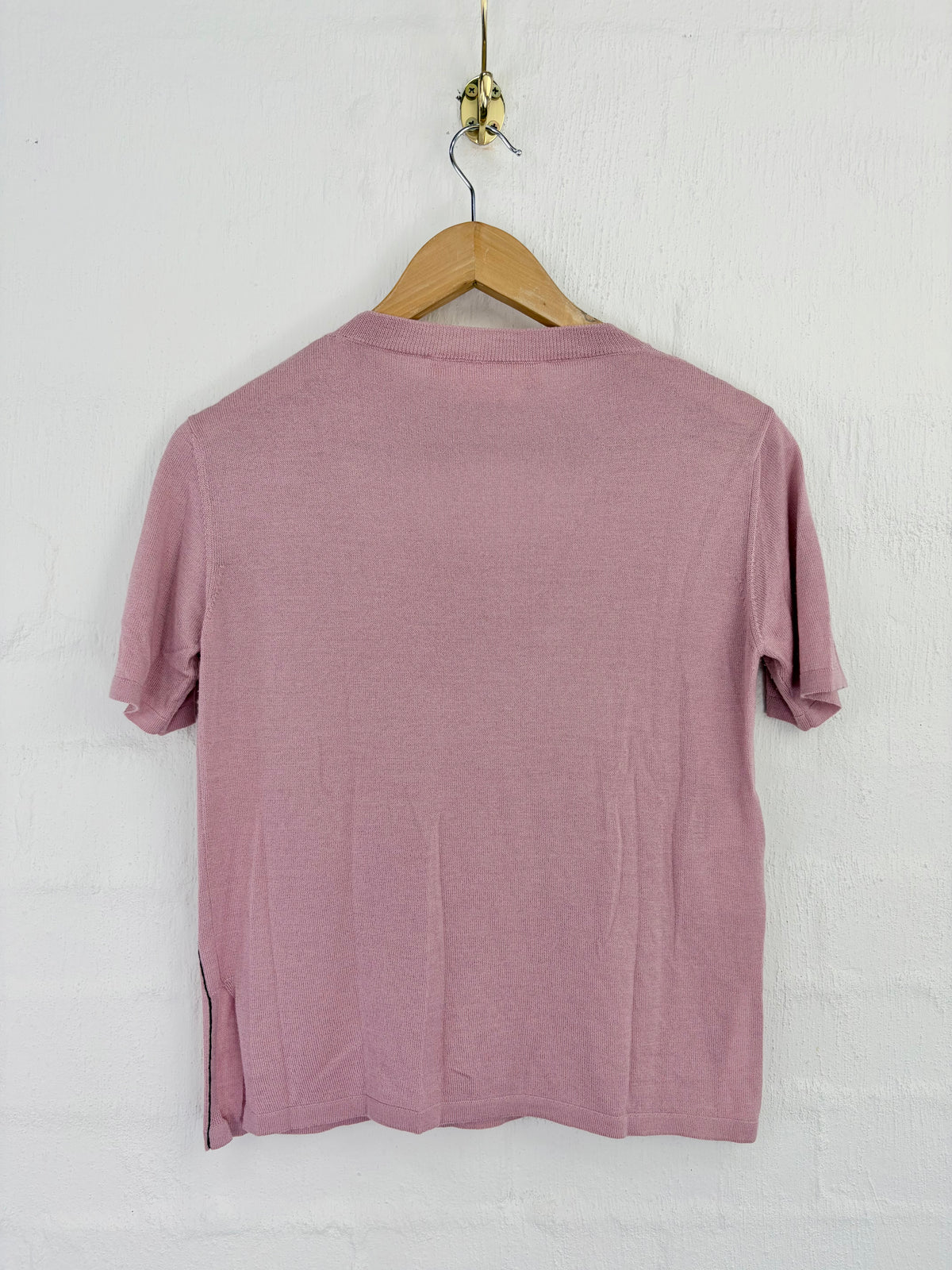 Marni Dusty Pink Cut Out Wool & Silk Top - AU10