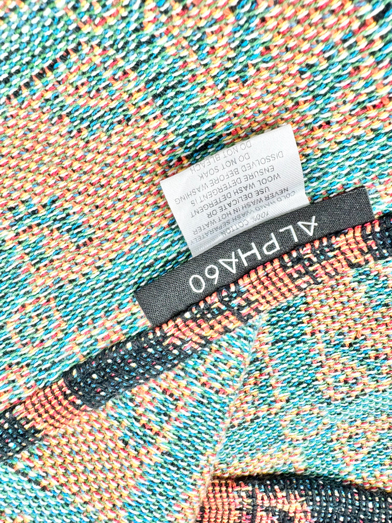 Alpha 60 Orange & Black Woven Shawl