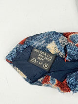 Ermenegildo Zegna Blue Flower-Print Silk Tie