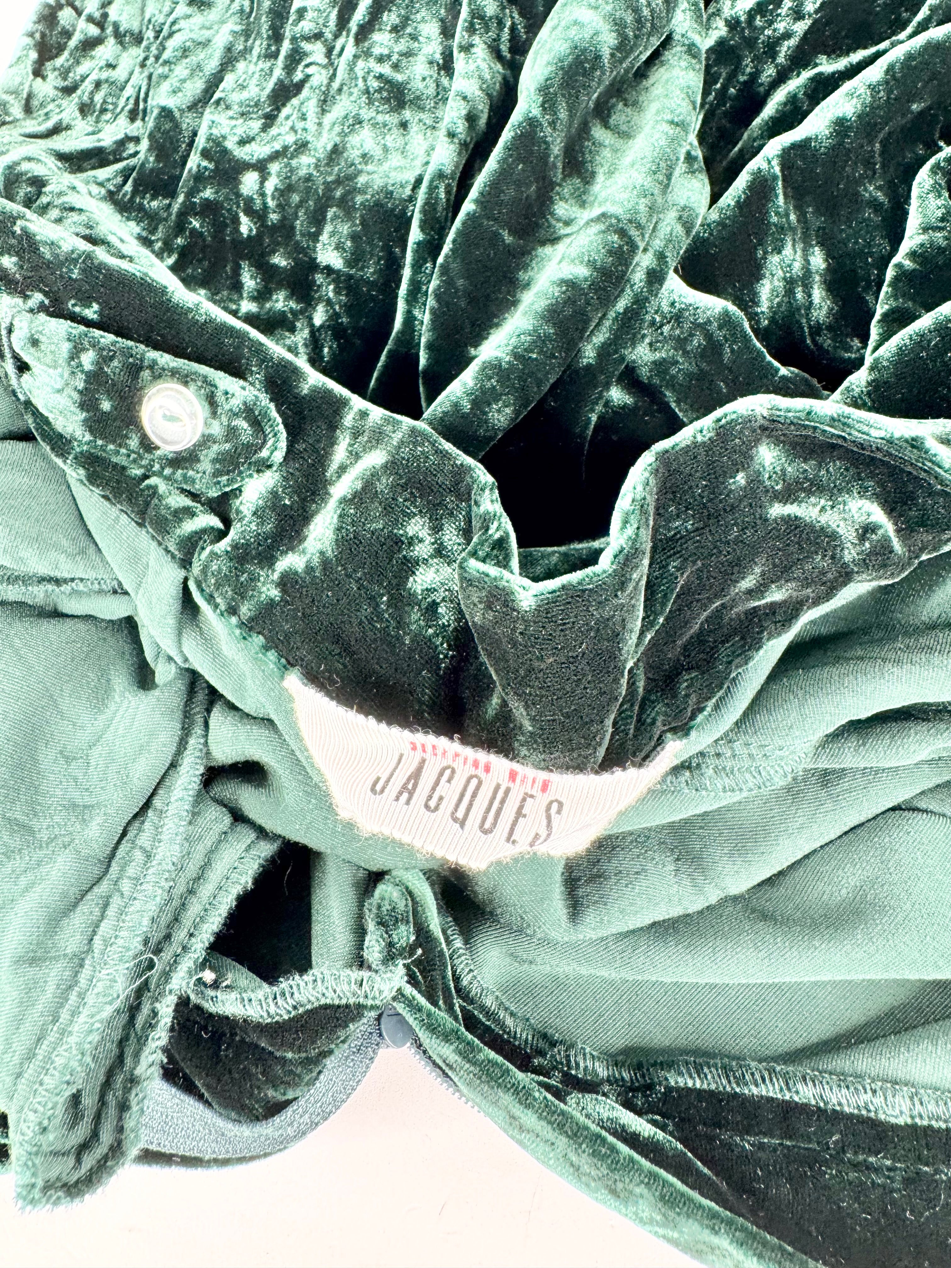 Sleep with Jacques Forest Green Crushed Velvet Slacks - AU8