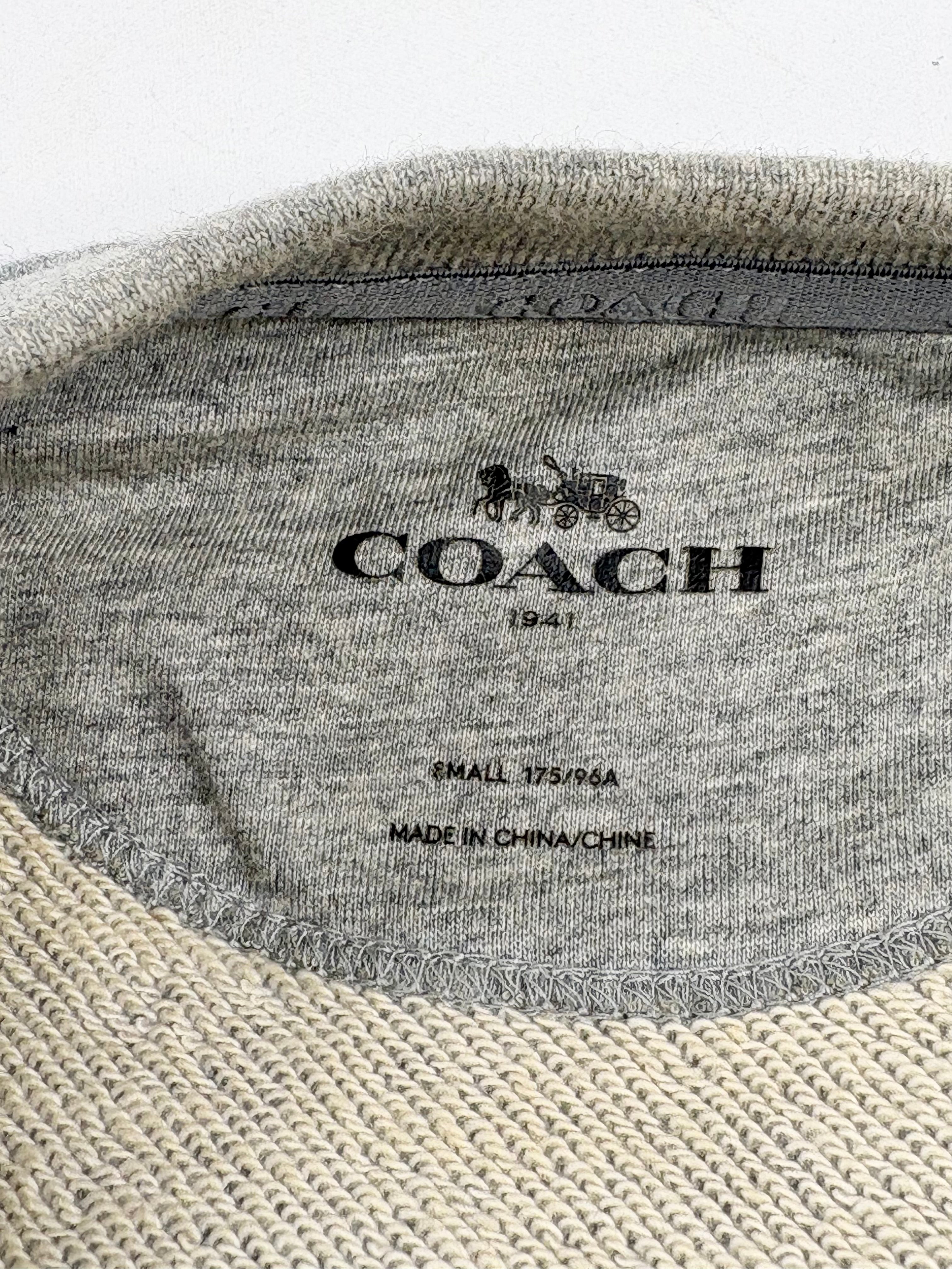Coach Heather-Grey Retro Logo Crewneck Sweater - AU8/10