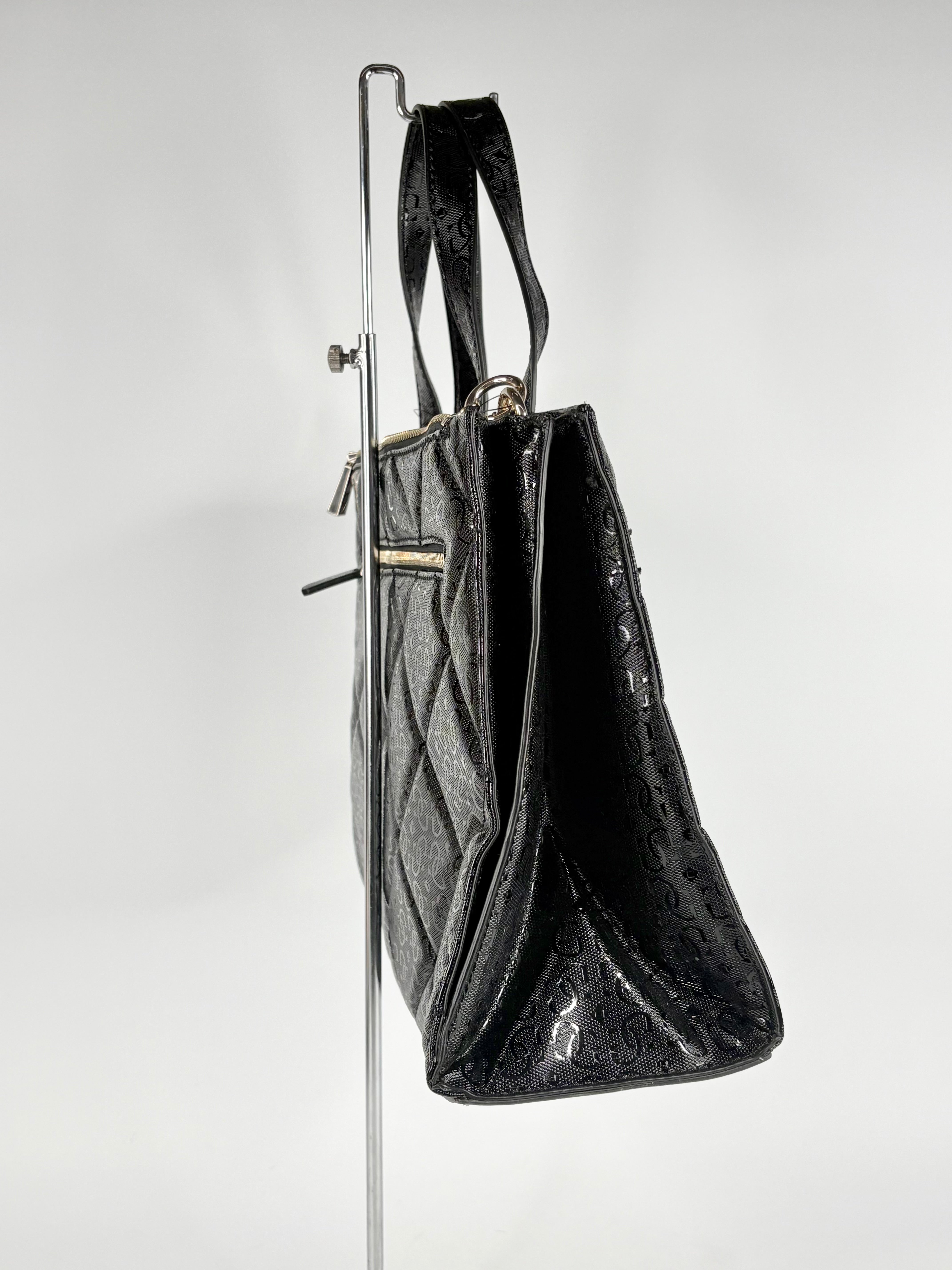 Guess Black PU Quilted 'Dilla' Handbag