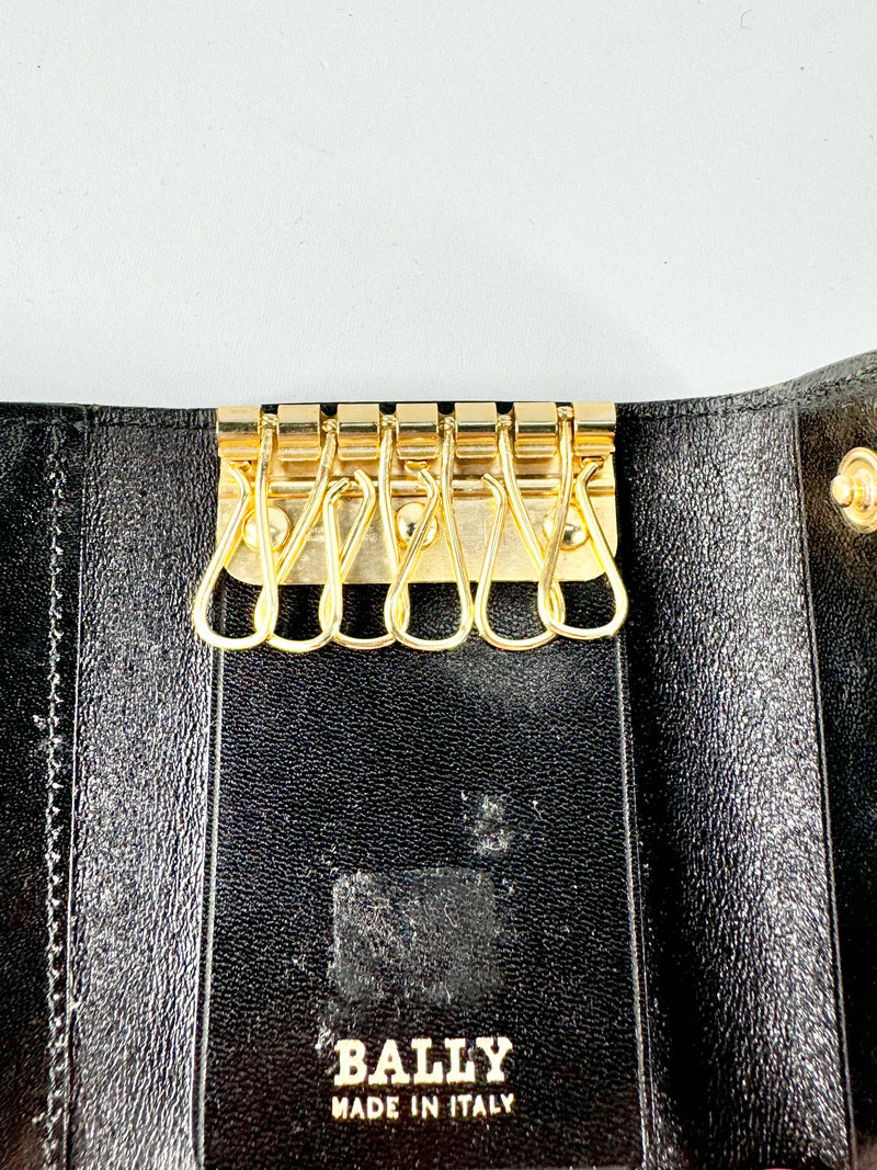 Bally Black Leather Key Holder