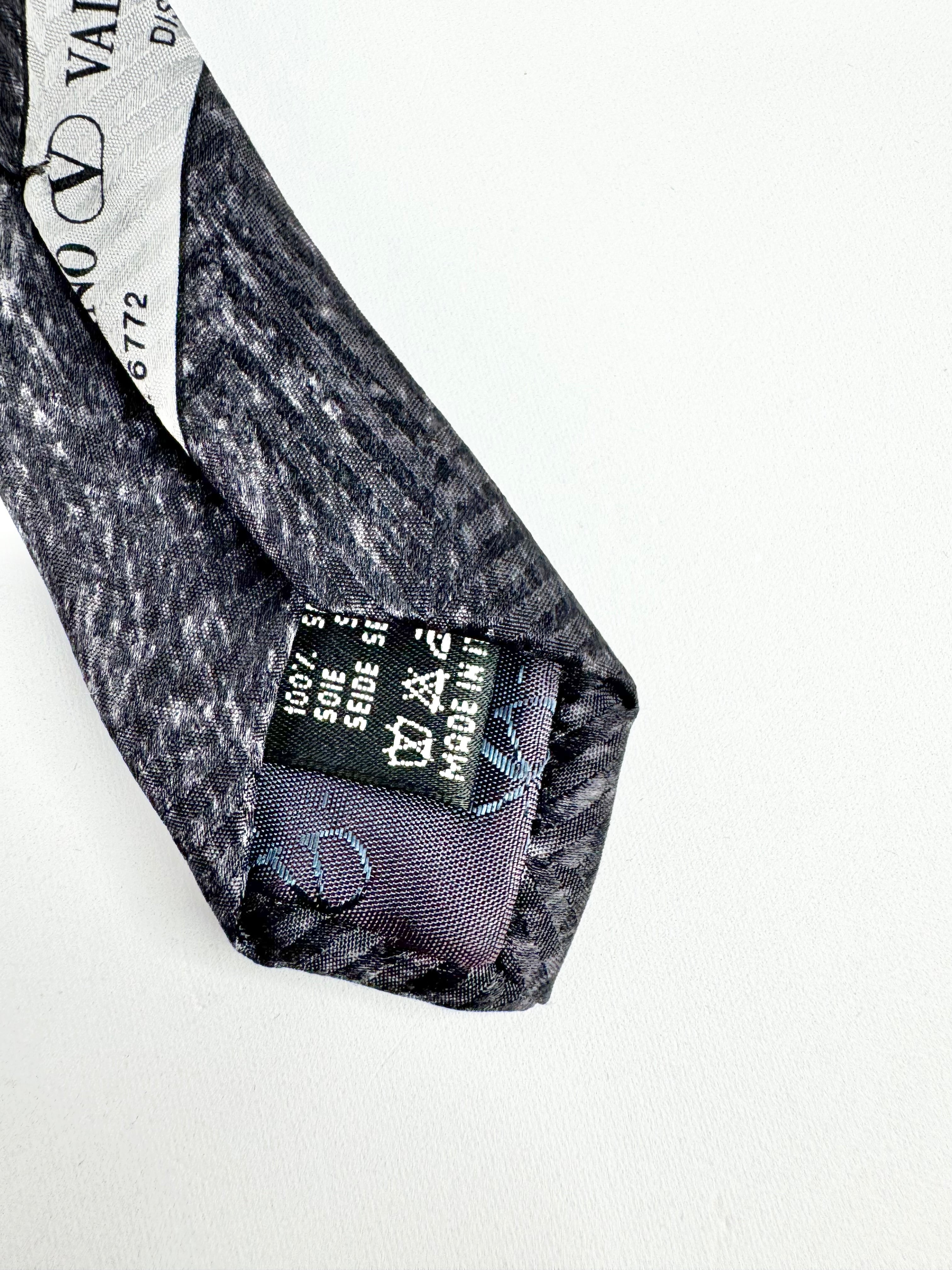 Valentino Cravatte Violet & Grey Silk Tie