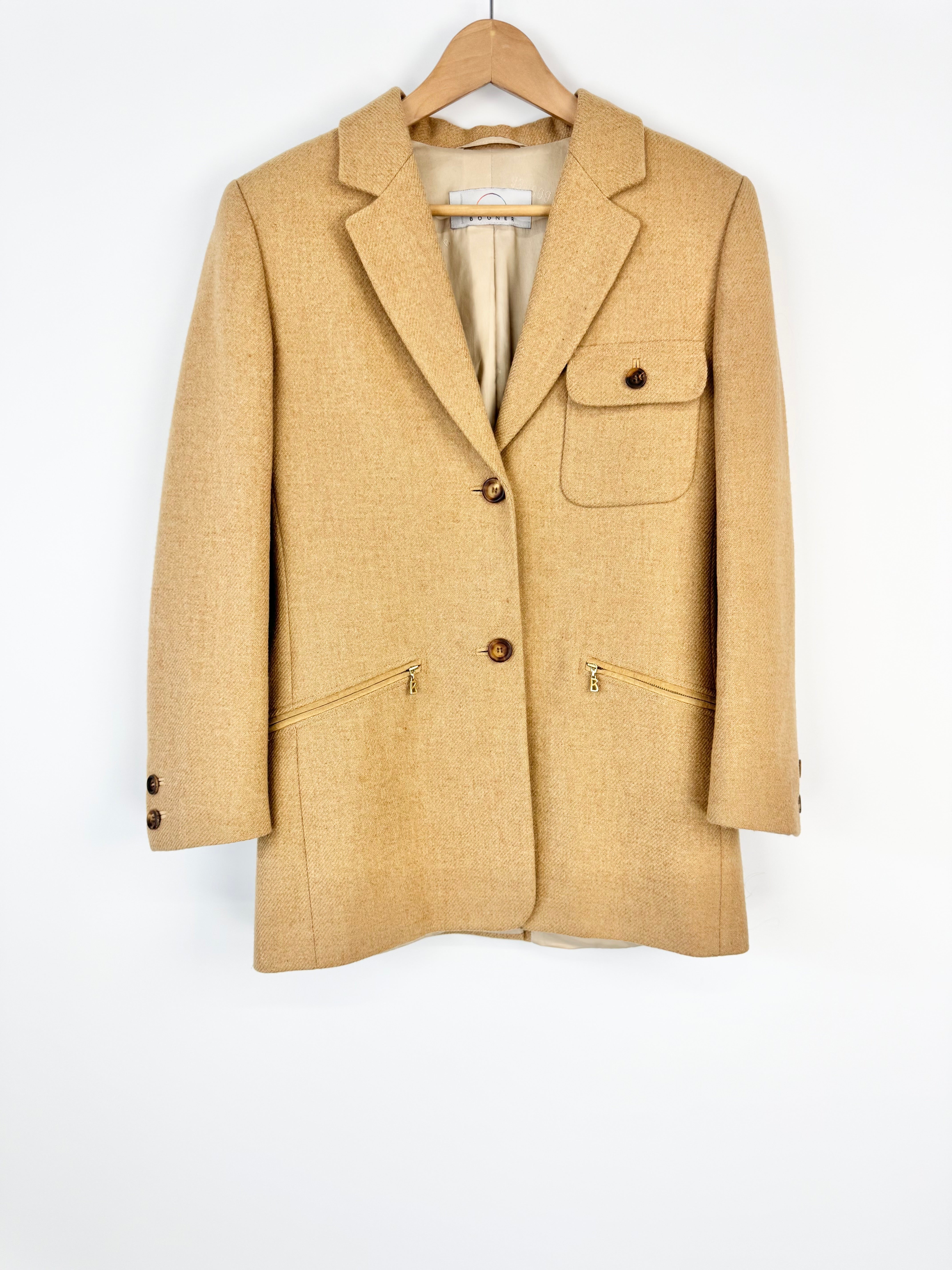 Bogner Biscuit Wool Blazer - AU8/10