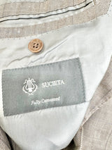 Lanificio F. LLi Cerruti Taupe Cashmere Blend Suit Jacket - 54R