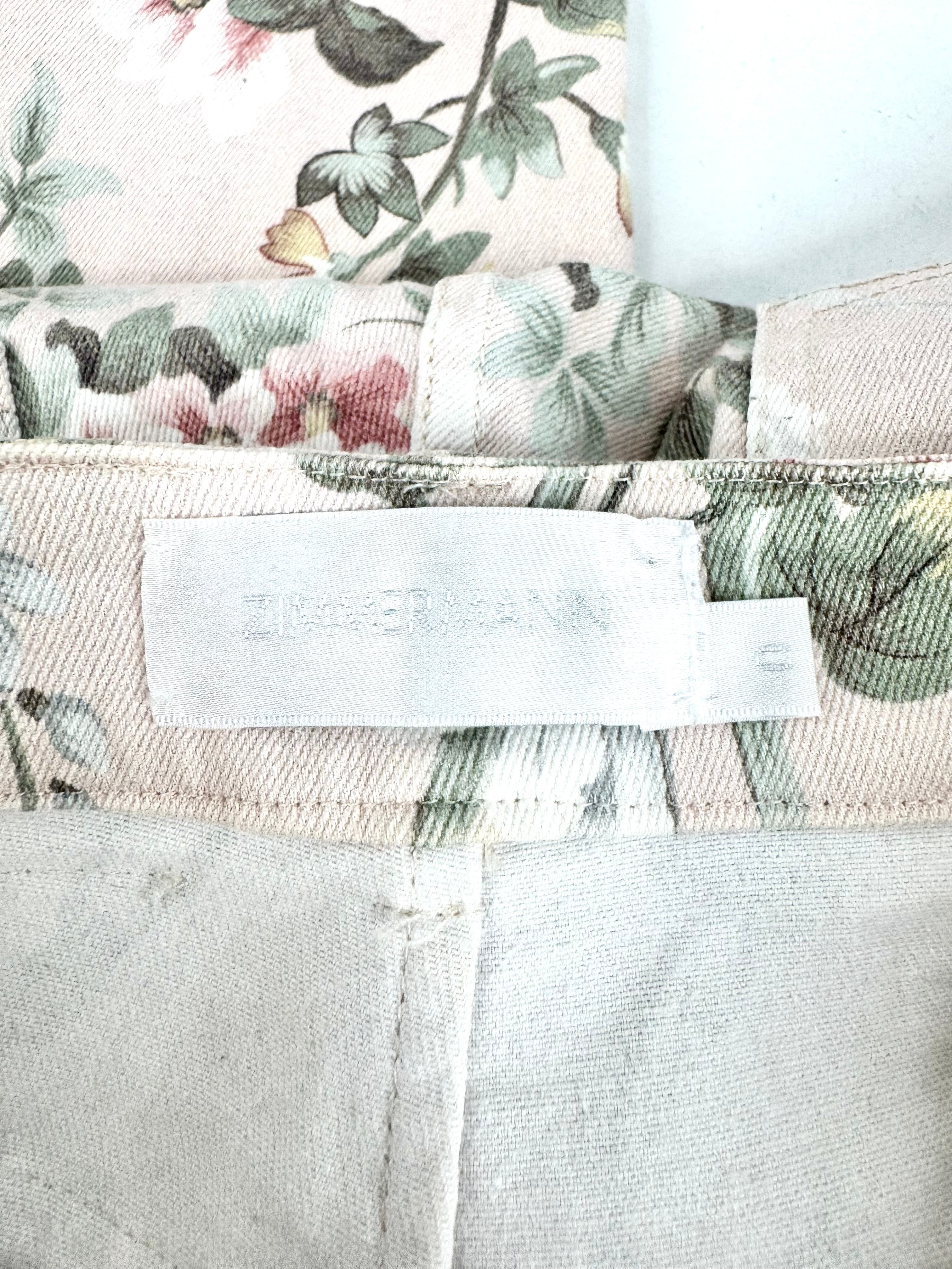 Zimmermann Soft Pink Floral Jeans - AU8