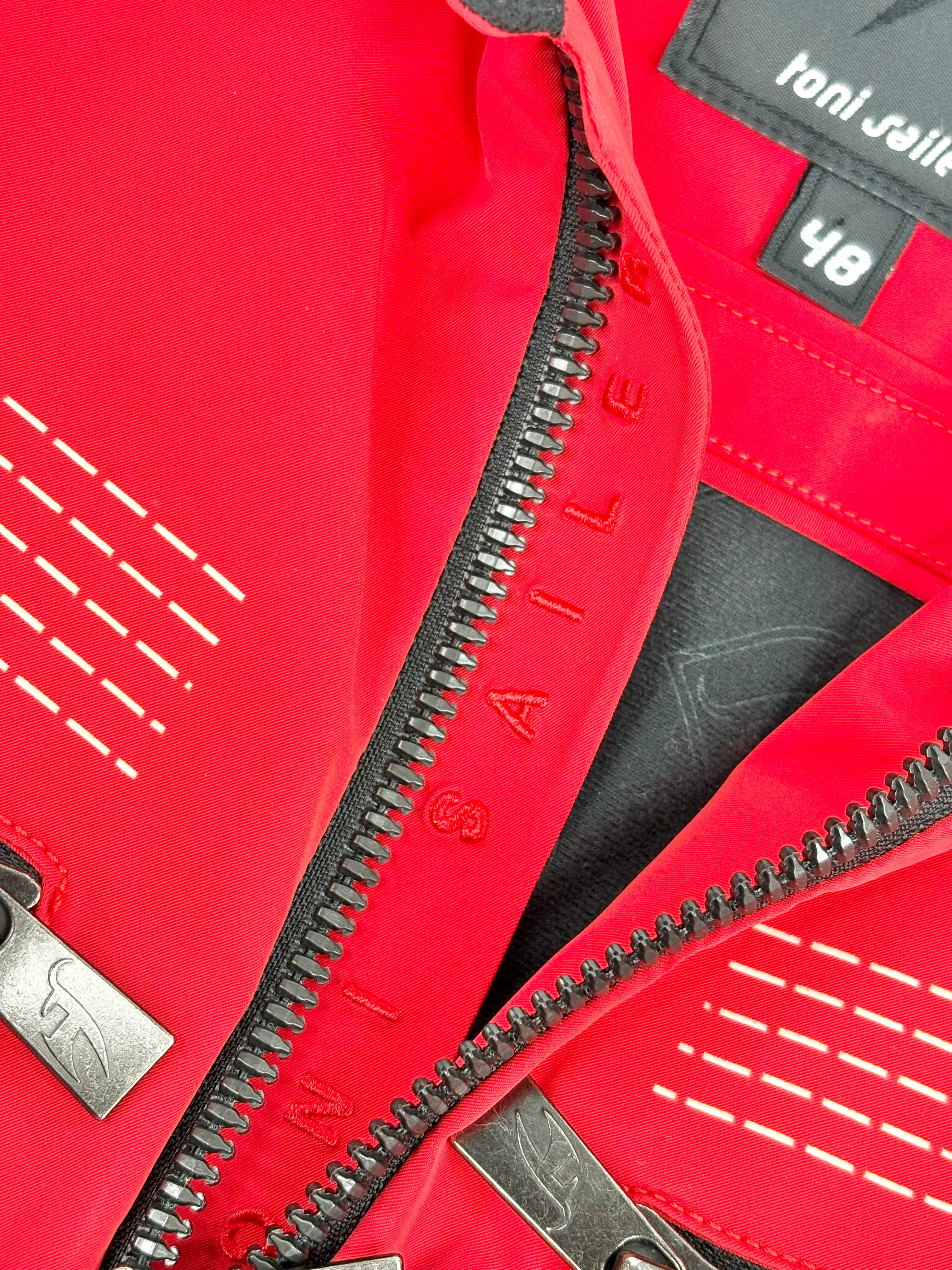 Toni Sailer Red & White Padded Ski Jacket - M