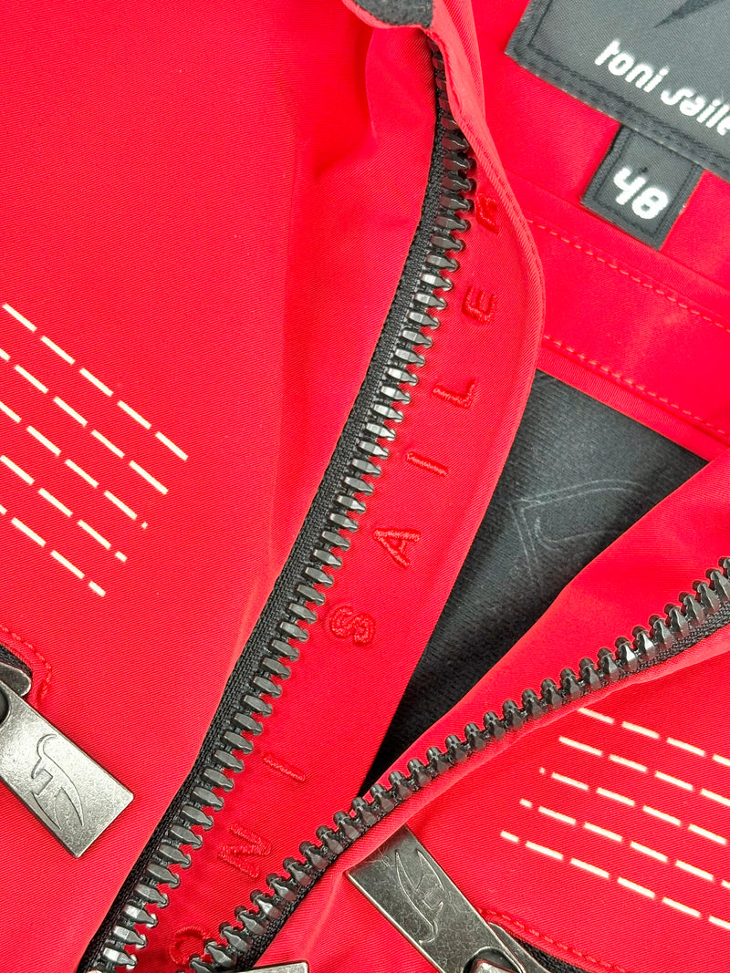 Toni Sailer Red & White Padded Ski Jacket - M