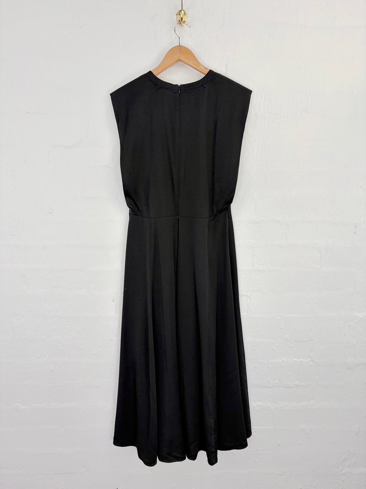Les Coyotes de Paris Black Cap Sleeve Maxi Dress - AU8/10