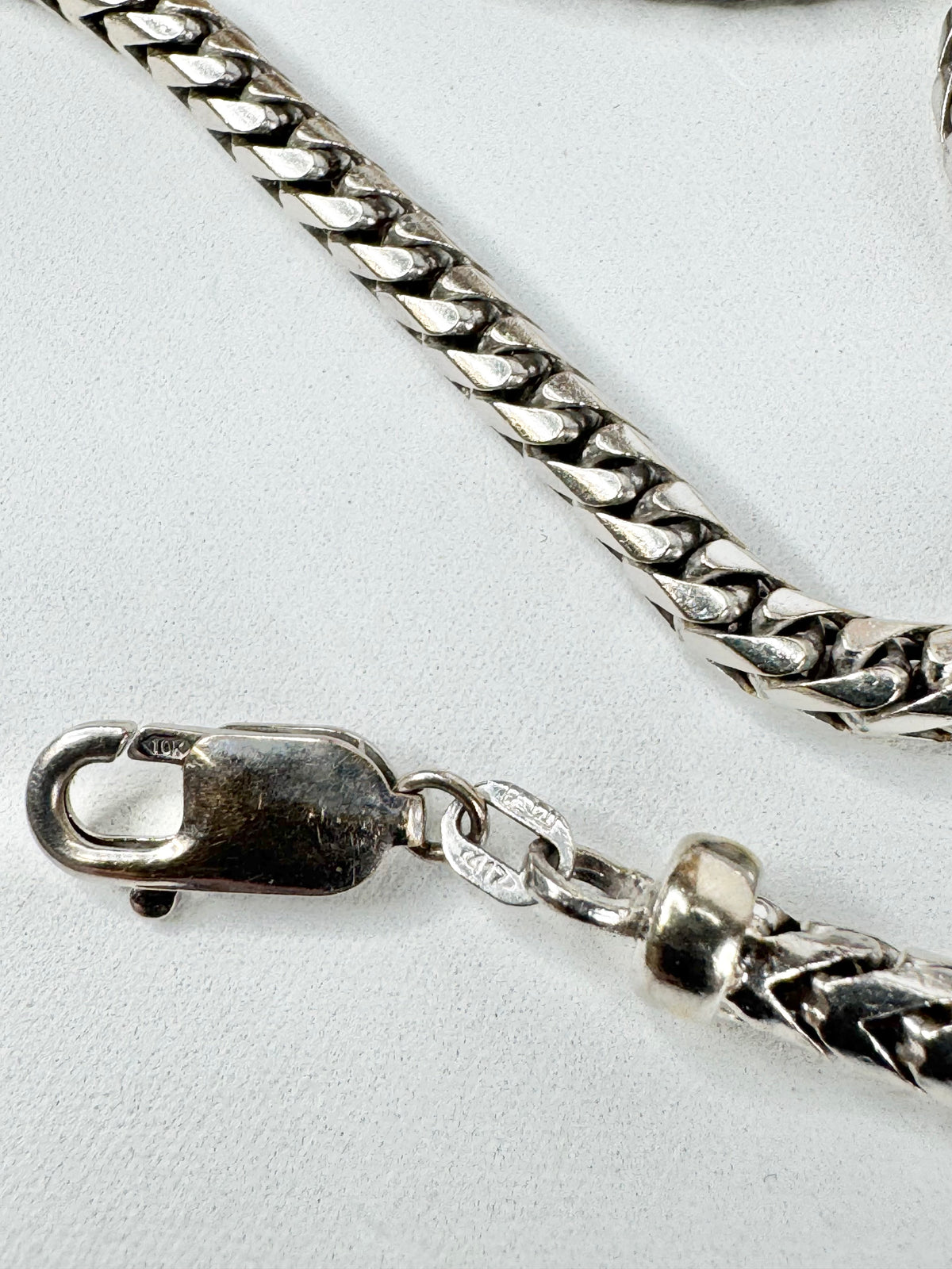 10ct White Gold Large Snake Chain Necklace