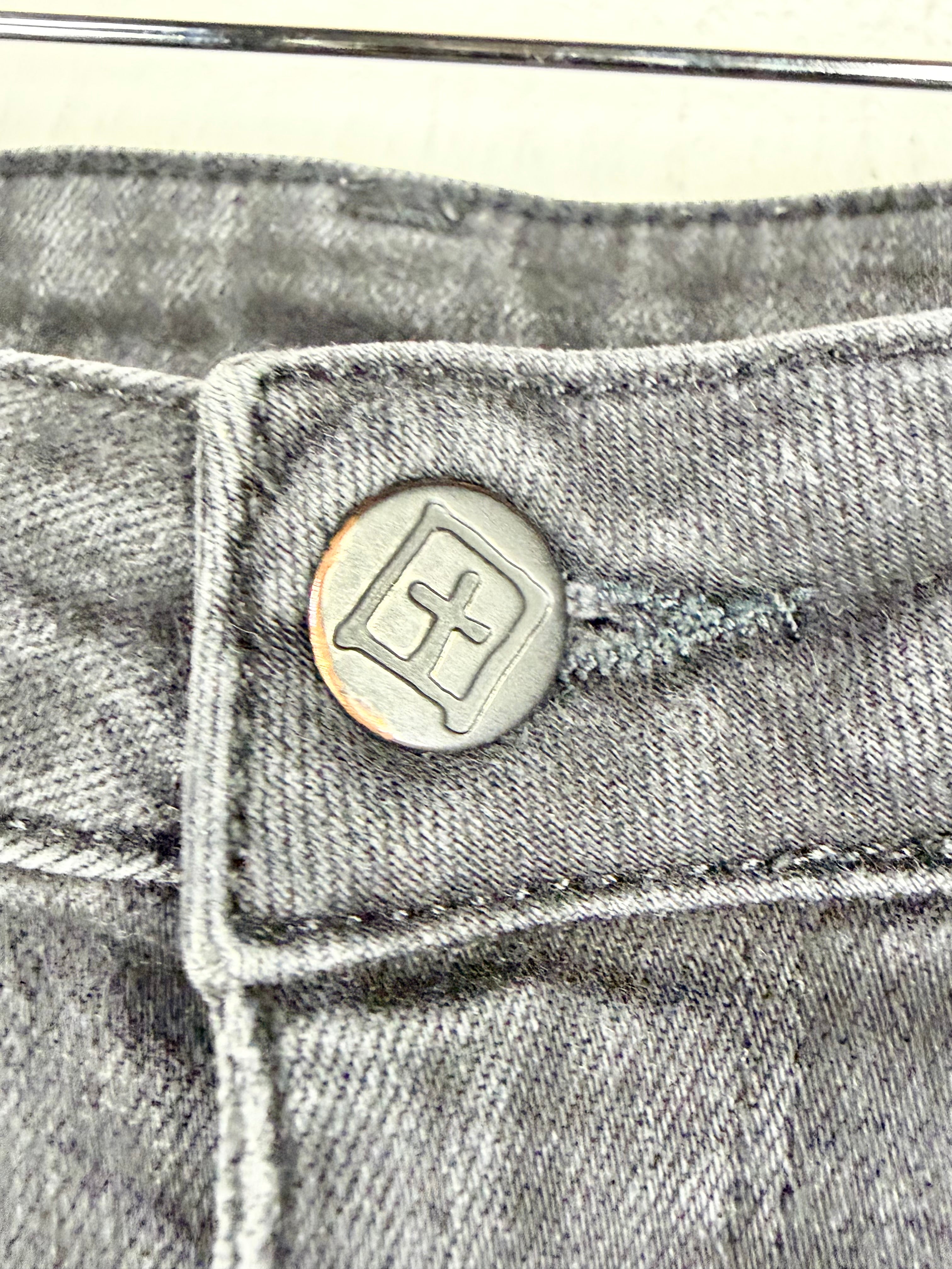 Ksubi Grey Denim Skinny Leg Jeans - AU6/8