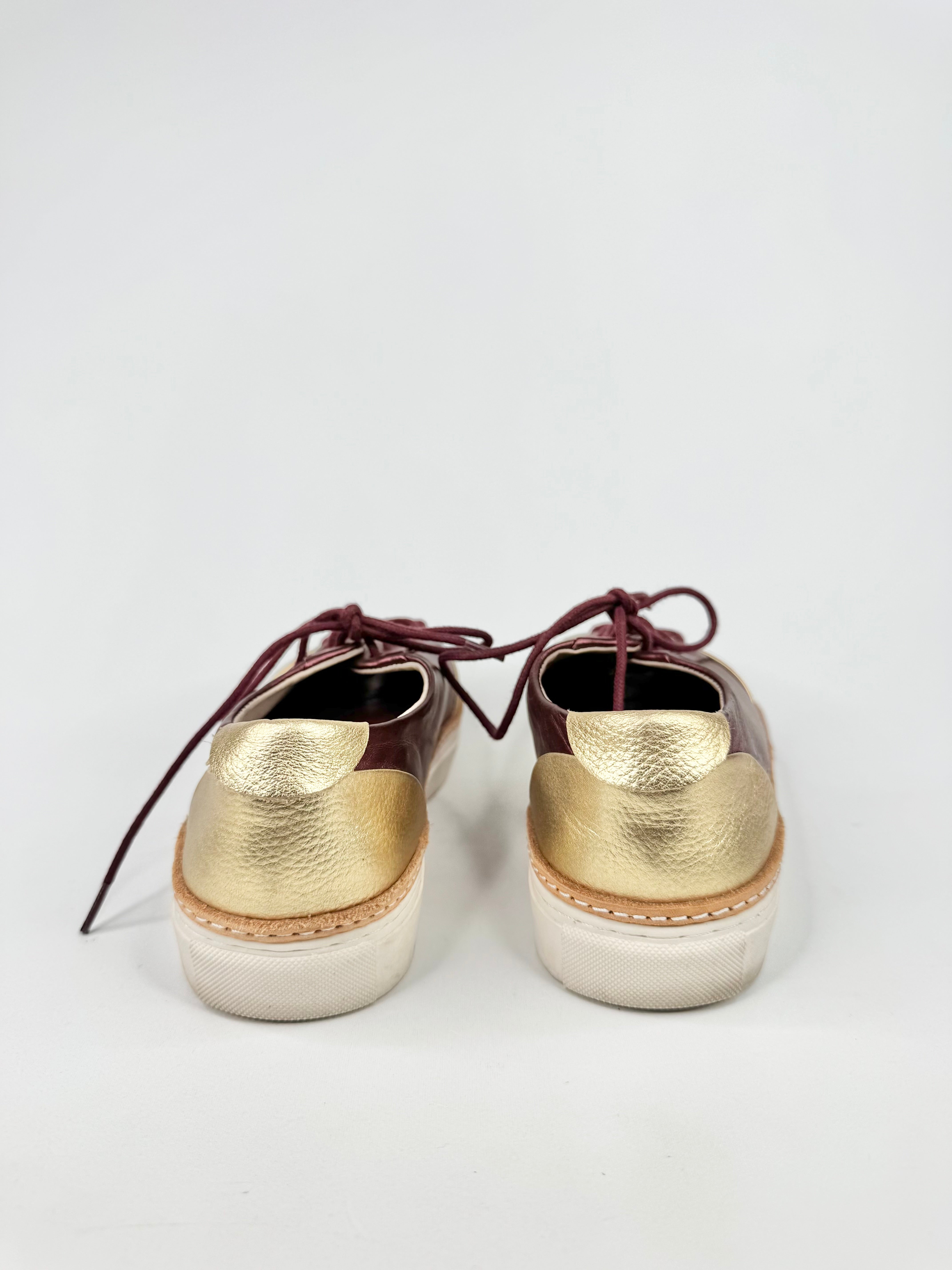 Gorman Metallic Red & Gold Lace Ups - EU36