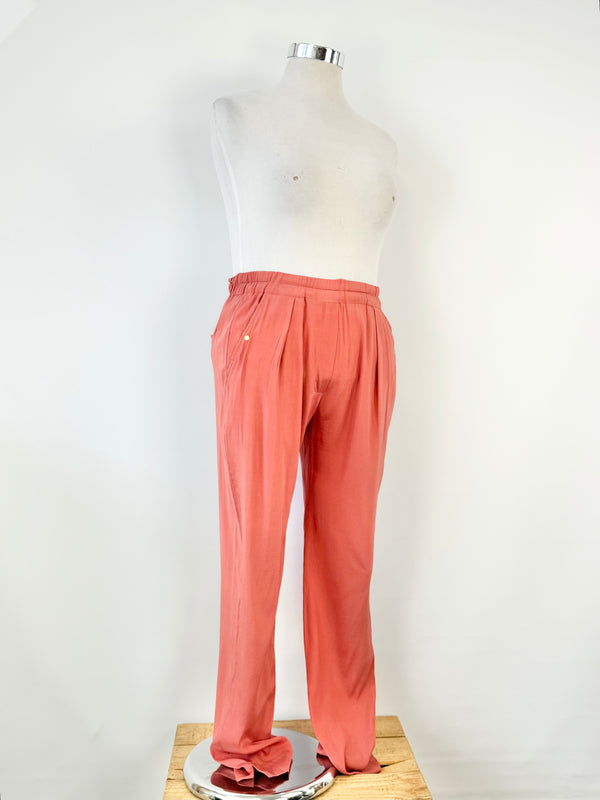 Gat Rimon Burnt Coral Silk Slacks - AU10