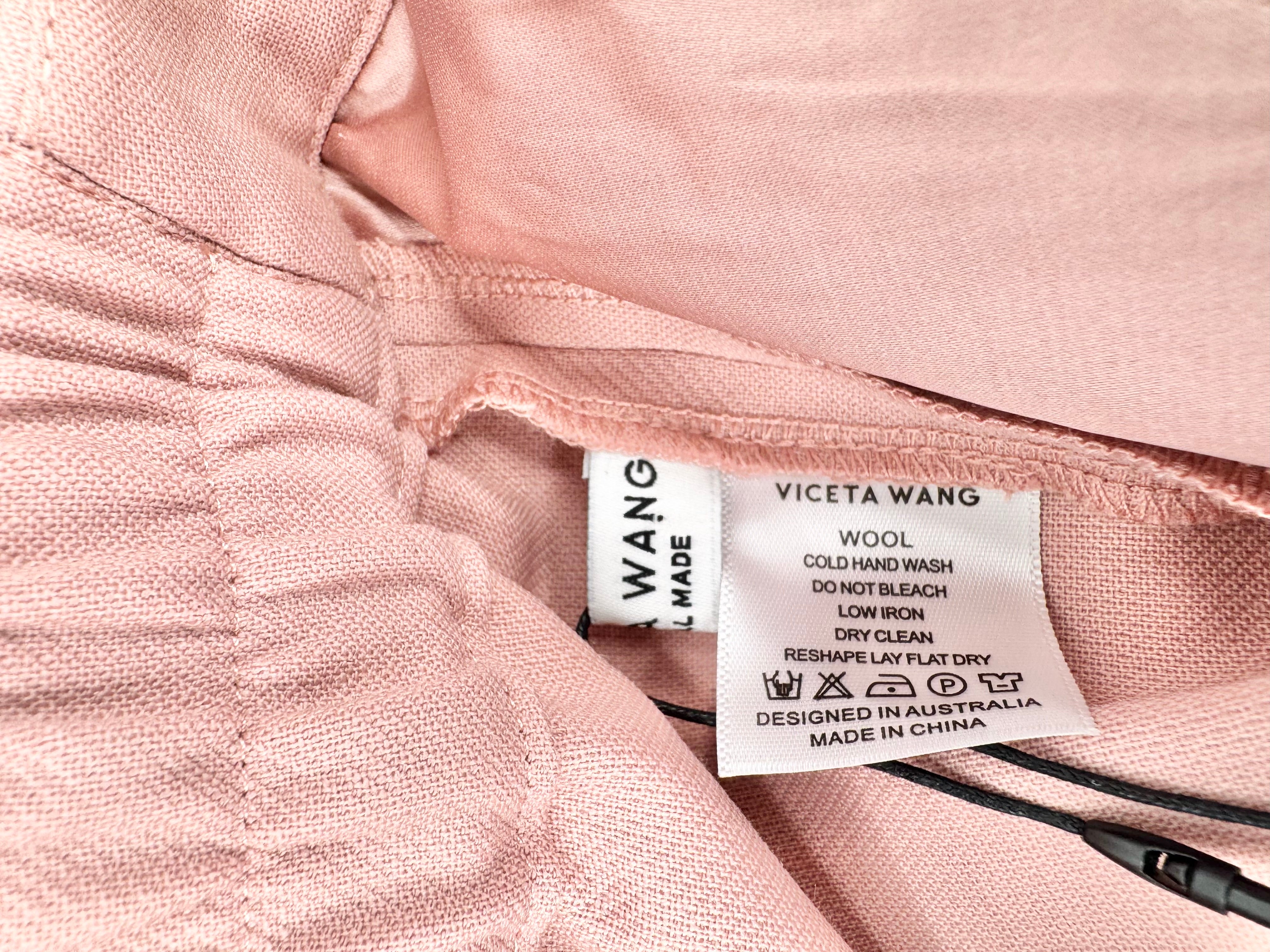 Viceta Wang Special Made Coral Wool Slacks NWT - AU10