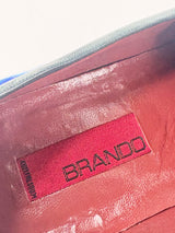 Brando Blue 'Calispo' Ponyfur Leather Slip Ons - EU42