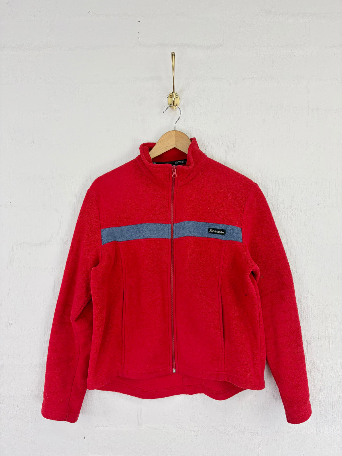 Vintage Kathmandu Red and Blue Zip Fleece - AU14