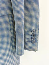 Calibre Blue Micro-Pattern Wool-Blend 2pc Suit - 36/28