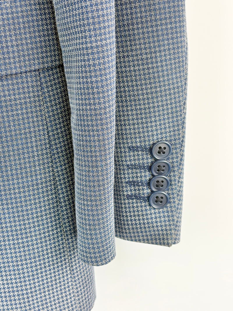 Calibre Blue Micro-Pattern Wool-Blend 2pc Suit - 36/28