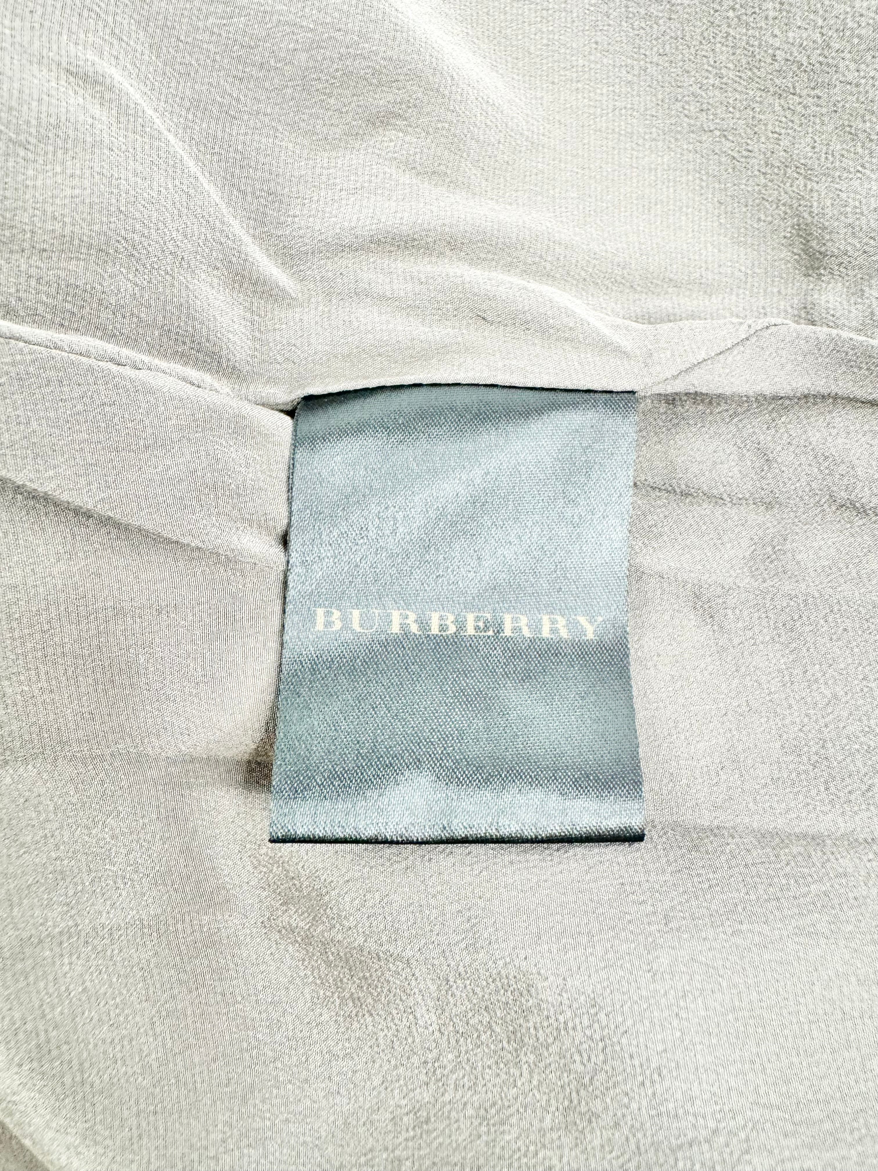 Vintage Burberry Grey Silk BabyDoll Dress - AU10