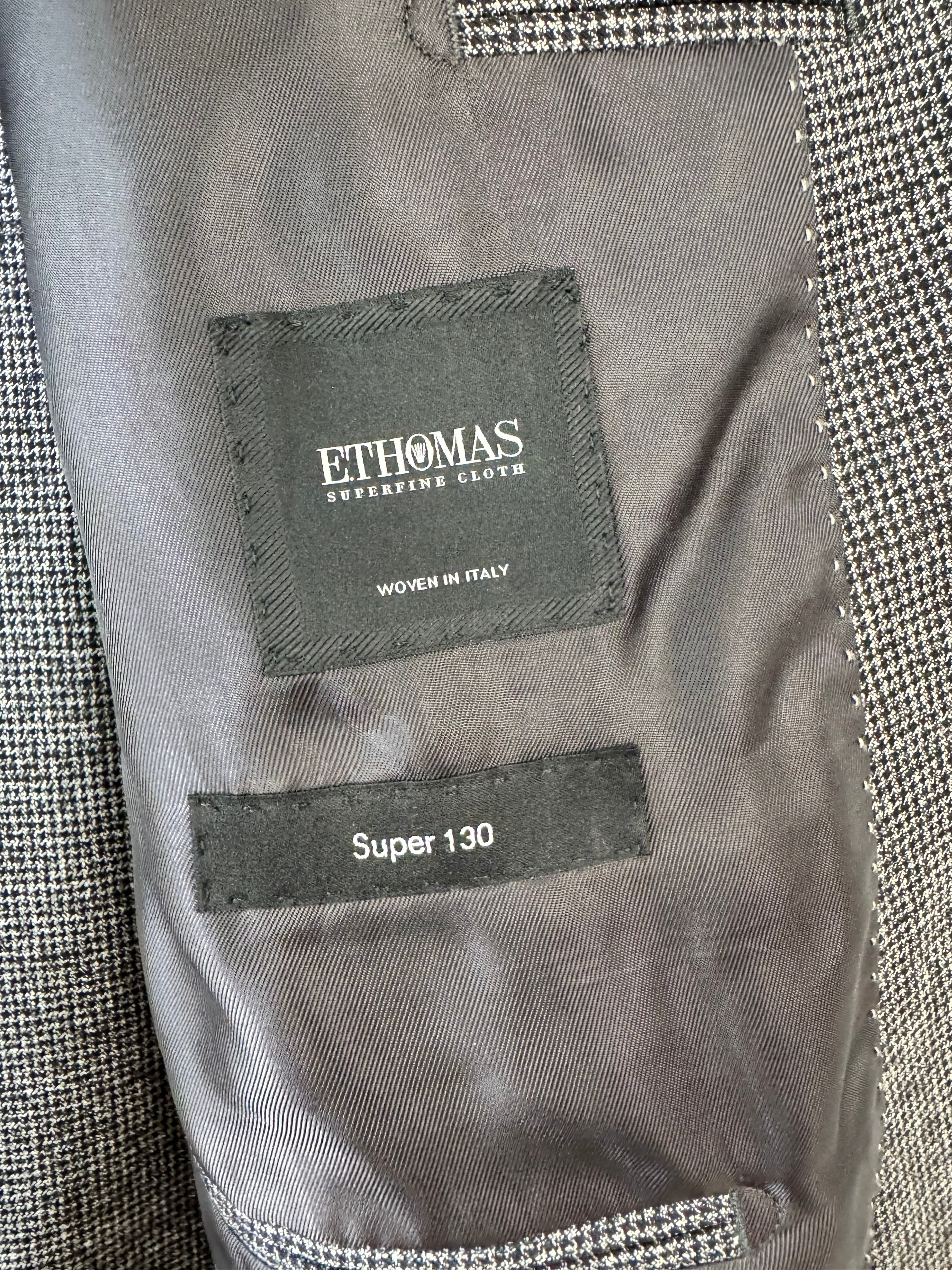 Hugo Boss Grey Houndstooth Pattern Super 130 Wool Suit - 48