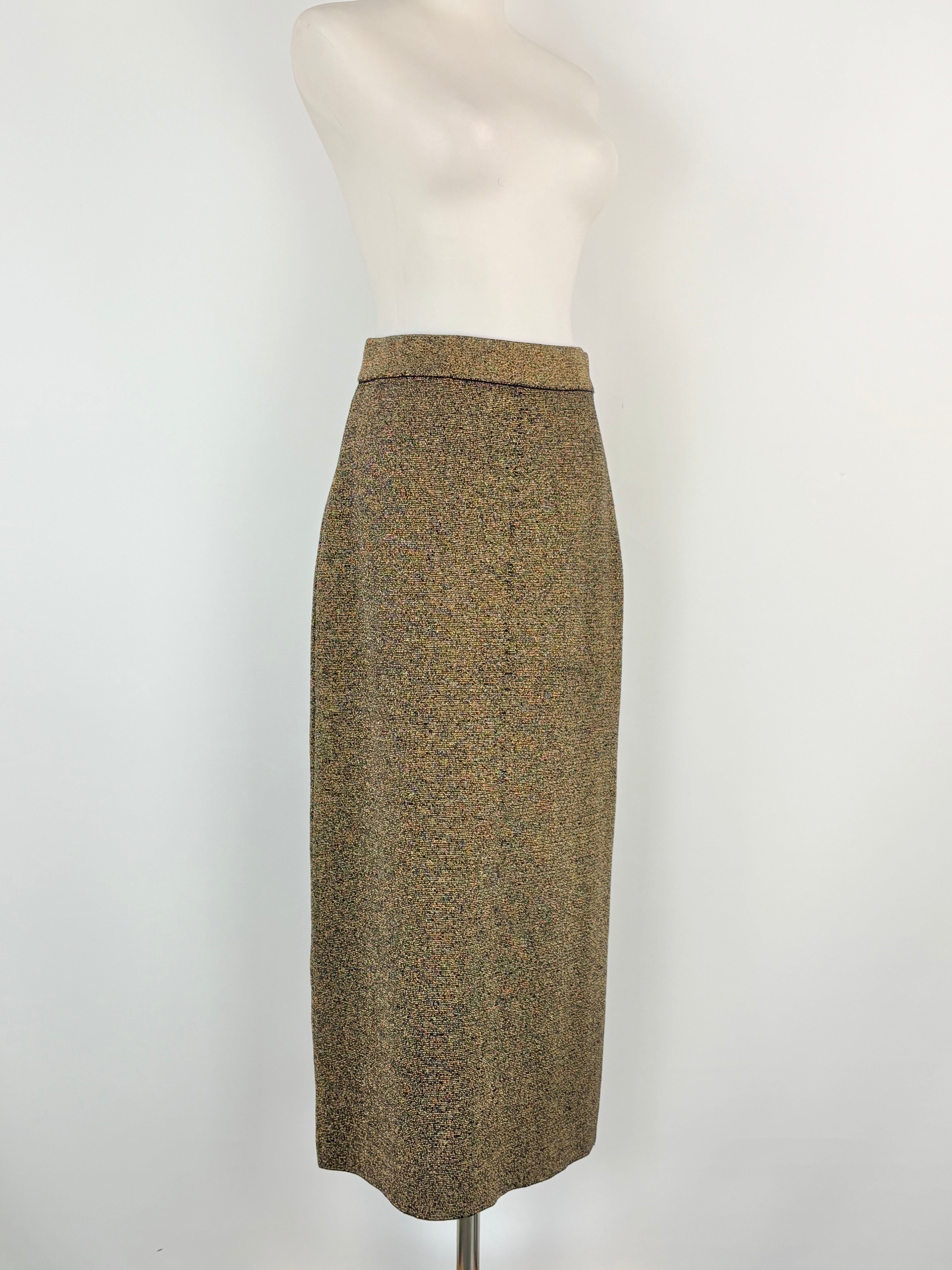 Husk Metallic Gold Stretchy Pencil Skirt - AU8