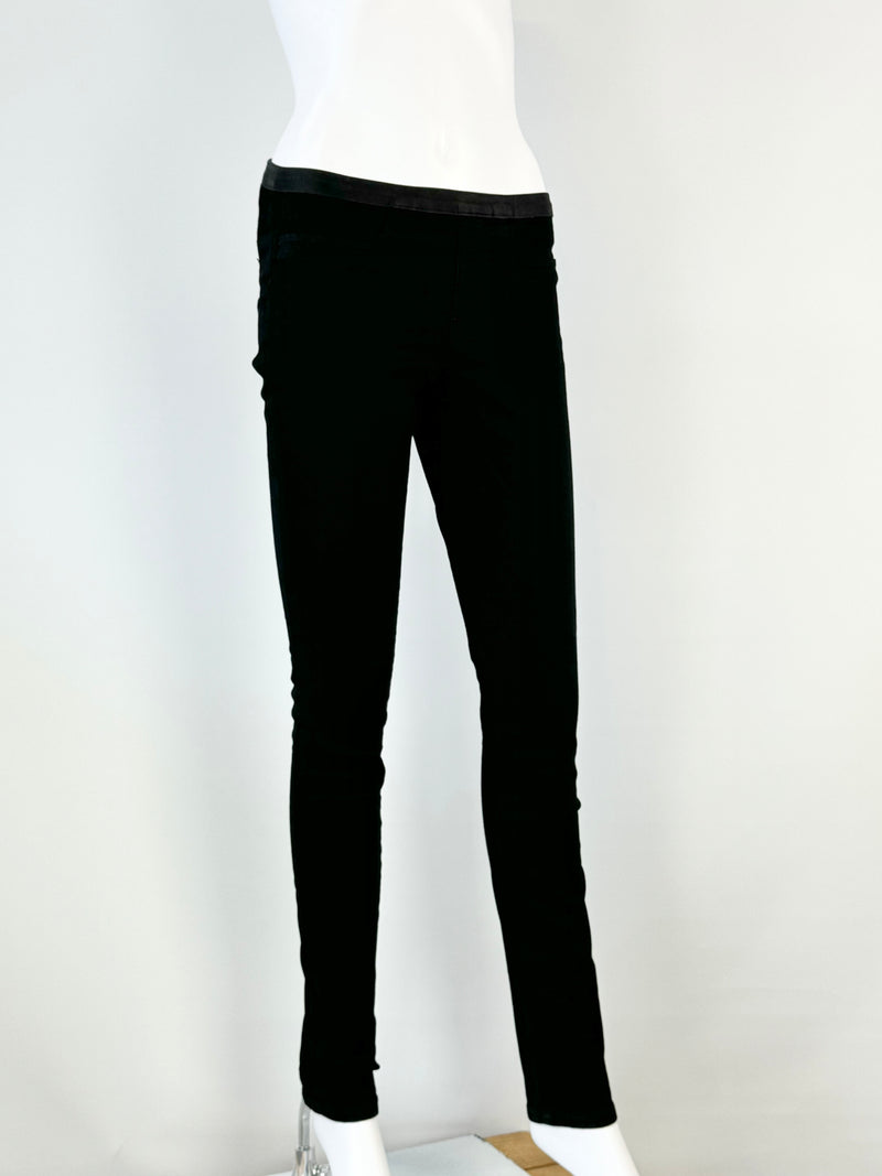 Helmut Lang Stretchy Black Low Rise Slacks - AU10