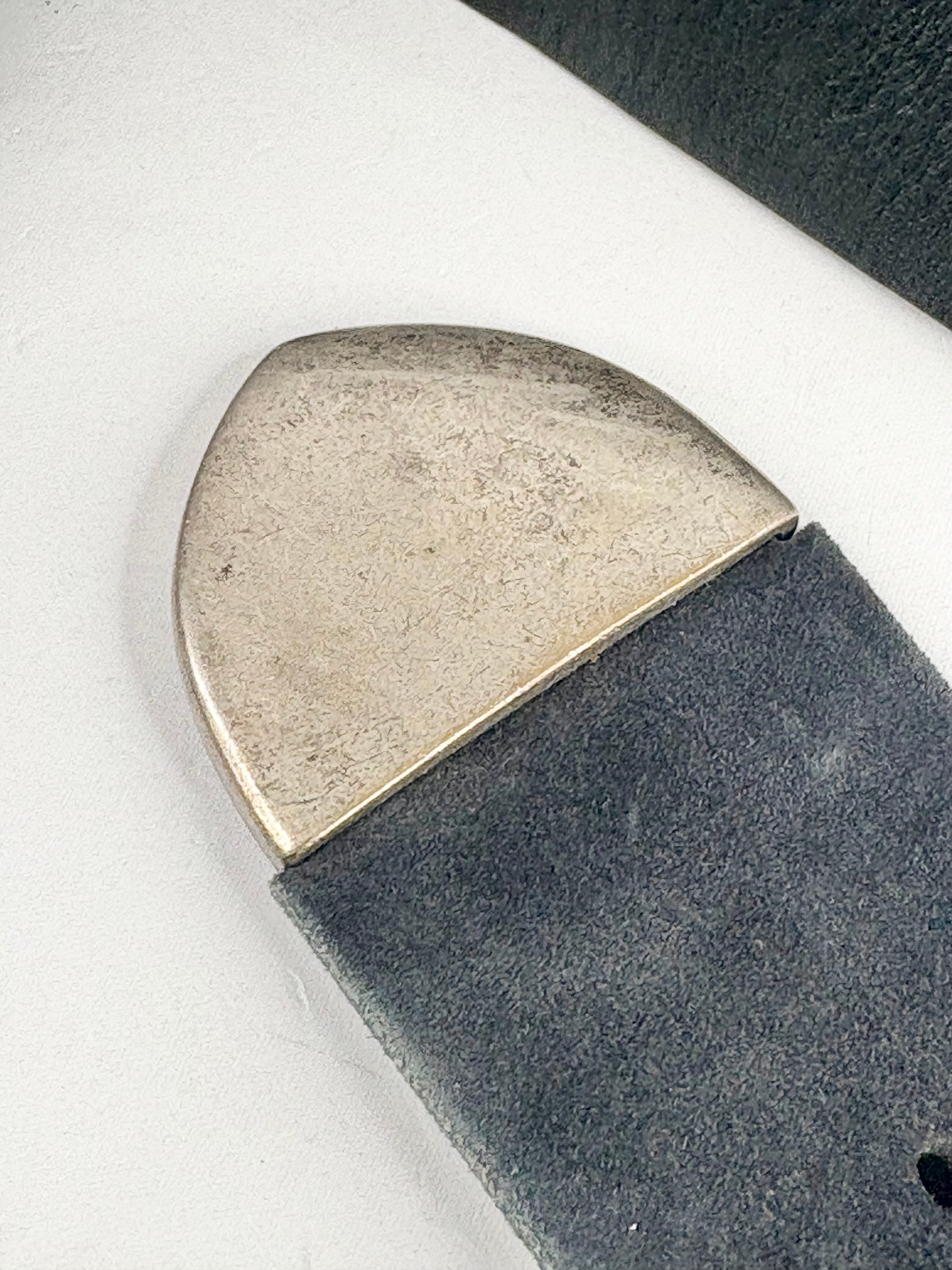 Miss Sixty Black Leather Perforated-Label Belt